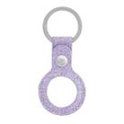 MOMAX SR26U Anti-fall PU Leather Protective Case for AirTag, with keychain(Purple) - 1