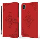 Embossed Fortune Flower Pattern Horizontal Flip Leather Case with Holder & Card Slot & Wallet & Lanyard For iPhone XR(Red) - 1