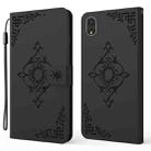 Embossed Fortune Flower Pattern Horizontal Flip Leather Case with Holder & Card Slot & Wallet & Lanyard For iPhone XR(Black) - 1