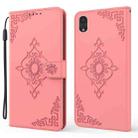 Embossed Fortune Flower Pattern Horizontal Flip Leather Case with Holder & Card Slot & Wallet & Lanyard For iPhone XR(Pink) - 1