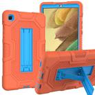 For Samsung Galaxy Tab A7 Lite T220 / T225 Contrast Color Robot Shockproof Silicone + PC Protective Case with Holder(Orange Blue) - 1