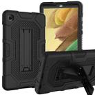 For Samsung Galaxy Tab A7 Lite T220 / T225 Contrast Color Robot Shockproof Silicone + PC Protective Case with Holder(Black) - 1