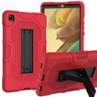 For Samsung Galaxy Tab A7 Lite T220 / T225 Contrast Color Robot Shockproof Silicone + PC Protective Case with Holder(Red Black) - 1