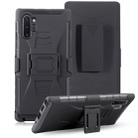 For Galaxy Note10+ PC + Silicone Back Clip Sliding Sleeve Protective Case(Black) - 1