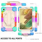 For Samsung Galaxy Tab A7 Lite T220 / T225 Contrast Color Robot Shockproof Silicon + PC Protective Case with Holder & Shoulder Strap(Colorful Mint Beige) - 3