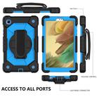 For Samsung Galaxy Tab A7 Lite T220 / T225 Contrast Color Robot Shockproof Silicon + PC Protective Case with Holder & Shoulder Strap(Black Blue) - 3