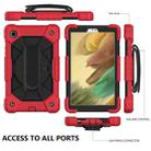 For Samsung Galaxy Tab A7 Lite T220 / T225 Contrast Color Robot Shockproof Silicon + PC Protective Case with Holder & Shoulder Strap(Red Black) - 3