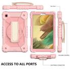 For Samsung Galaxy Tab A7 Lite T220 / T225 Contrast Color Robot Shockproof Silicon + PC Protective Case with Holder & Shoulder Strap(Rose Gold) - 3