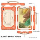 For Samsung Galaxy Tab A7 Lite T220 / T225 Contrast Color Robot Shockproof Silicon + PC Protective Case with Holder & Shoulder Strap(Coral Orange Beige) - 3