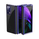 For Huawei Mate X2 Ultra-thin Electroplated Transparent Folding Case(Blue) - 1