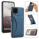 For Samsung Galaxy A12 Ultra-thin Shockproof Protective Case with Holder(Blue) - 1