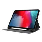 For iPad Pro 12.9 2022 / 2021 Electric Pressed Texture Horizontal Flip Leather Tablet Case with Holder & Pen Slot(Dark Gray) - 5