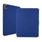 For iPad Pro 11 2022 / 2021 Electric Pressed Texture Horizontal Flip Leather Tablet Case with Holder & Pen Slot(Navy Blue) - 1