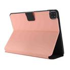 For iPad Pro 11 2022 / 2021 Electric Pressed Texture Horizontal Flip Leather Tablet Case with Holder & Pen Slot(Pink) - 4