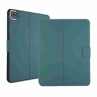 For iPad Pro 11 2022 / 2021 Electric Pressed Texture Horizontal Flip Leather Tablet Case with Holder & Pen Slot(Dark Green) - 1