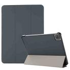 For iPad Pro 11 2022 / 2021 3-folding Skin Texture Horizontal Flip TPU + PU Leather Tablet Case with Holder(Black) - 1