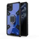 For iPhone 11 Pro Max Space PC+TPU Ring Holder Protective Case(Blue) - 1