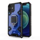 For iPhone 12 mini Space PC+TPU Ring Holder Protective Case(Blue) - 1