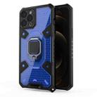 For iPhone 12 Pro Max Space PC+TPU Ring Holder Protective Case(Blue) - 1