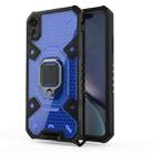 For iPhone XR Space PC+TPU Ring Holder Protective Case(Blue) - 1