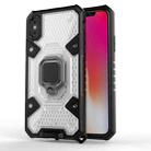 For iPhone X Space PC+TPU Ring Holder Protective Case(White) - 1