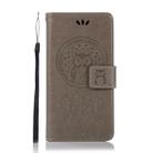For OnePlus 7T Wind Chime Owl Embossing Pattern Horizontal Flip Leather Case with Holder & Card Slots & Wallet(Grey) - 2
