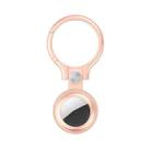 Shockproof Anti-scratch Full Metal Case Cover with Keychain Ring Loop For AirTag(Rose Gold) - 1