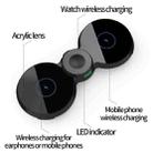 H20 15W QI Standard 3 in 1 Planar Figure-8-shaped Magnetic Wireless Charger for Phones & Apple Watch & AirPods(Black) - 3