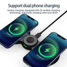 H20 15W QI Standard 3 in 1 Planar Figure-8-shaped Magnetic Wireless Charger for Phones & Apple Watch & AirPods(Black) - 6