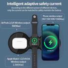 H20 15W QI Standard 3 in 1 Planar Figure-8-shaped Magnetic Wireless Charger for Phones & Apple Watch & AirPods(Black) - 7