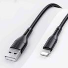 USAMS US-SJ500 U68 2A USB to 8 Pin PVC Charging Transmission Data Cable, Cable Length: 1m(Black) - 1