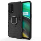 For OPPO Realme X7 Pro UltraShockproof PC + TPU Protective Case with Magnetic Ring Holder(Black) - 1