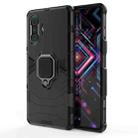 For Xiaomi Redmi K40 Gaming Shockproof PC + TPU Protective Case with Magnetic Ring Holder(Black) - 1