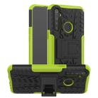 For OPPO Realme 5 Tire Texture TPU + PC Shockproof Case with Holder(Green) - 1