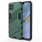 For Honor Play 20 Punk Armor 2 in 1 PC + TPU Shockproof Case with Invisible Holder(Green) - 1