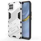 For Honor Play 20 Punk Armor 2 in 1 PC + TPU Shockproof Case with Invisible Holder(Silver) - 1