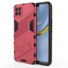 For Honor Play 20 Punk Armor 2 in 1 PC + TPU Shockproof Case with Invisible Holder(Rose Red) - 1