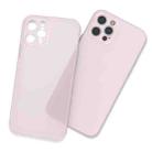 For iPhone 12 Pro Max 0.3mm Ultra-thin Frosted Soft Case with Detachable Buttons(Transparent Pink) - 1