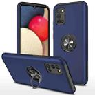 For Samsung Galaxy A02s US Version PC + TPU Shockproof Magnetic Protective Case with Invisible Ring Holder(Blue) - 1