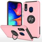 For Samsung Galaxy A20 / A30 PC + TPU Shockproof Magnetic Protective Case with Invisible Ring Holder(Rose Gold) - 1