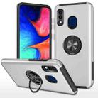 For Samsung Galaxy A20 / A30 PC + TPU Shockproof Magnetic Protective Case with Invisible Ring Holder(Silver) - 1