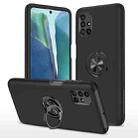 For Samsung Galaxy M51 PC + TPU Shockproof Magnetic Protective Case with Invisible Ring Holder(Black) - 1