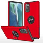 For Samsung Galaxy Note20 PC + TPU Shockproof Magnetic Protective Case with Invisible Ring Holder(Red) - 1