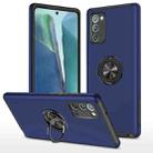 For Samsung Galaxy Note20 PC + TPU Shockproof Magnetic Protective Case with Invisible Ring Holder(Blue) - 1