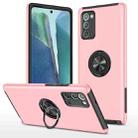 For Samsung Galaxy Note20 PC + TPU Shockproof Magnetic Protective Case with Invisible Ring Holder(Rose Gold) - 1