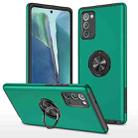 For Samsung Galaxy Note20 PC + TPU Shockproof Magnetic Protective Case with Invisible Ring Holder(Dark Green) - 1