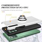 For Samsung Galaxy Note20 PC + TPU Shockproof Magnetic Protective Case with Invisible Ring Holder(Silver) - 4