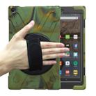 For Amazon Kindle Fire HD10 2019 / 2018 / 2017 Shockproof Colorful Silicone + PC Protective Case with Holder & Hand Strap & Shoulder Strap(Camouflage) - 1