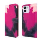 Watercolor Pattern Horizontal Flip Leather Case with Holder & Card Slot & Wallet For iPhone 11(Berry Color) - 1