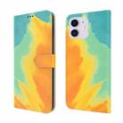 Watercolor Pattern Horizontal Flip Leather Case with Holder & Card Slot & Wallet For iPhone 11(Autumn Leaf Color) - 1